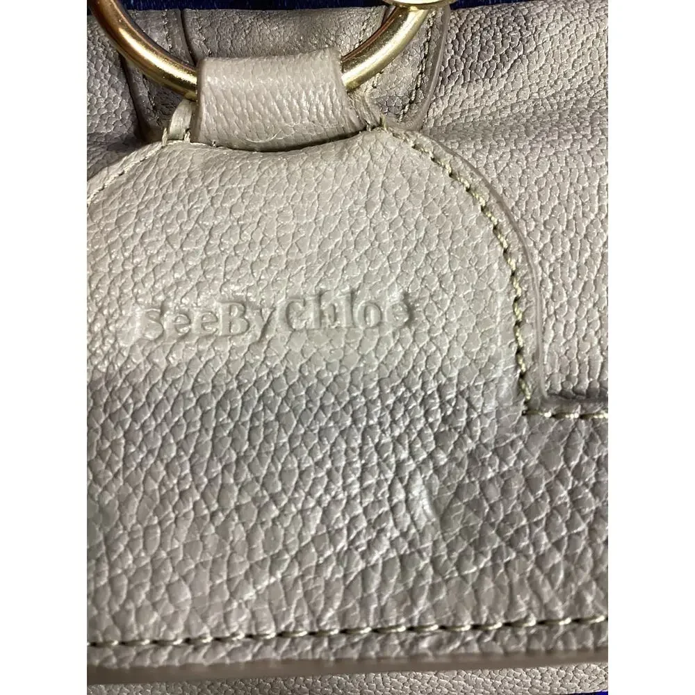 See By Chloe Pebbled Motty Grey Hana Wallet On Chain